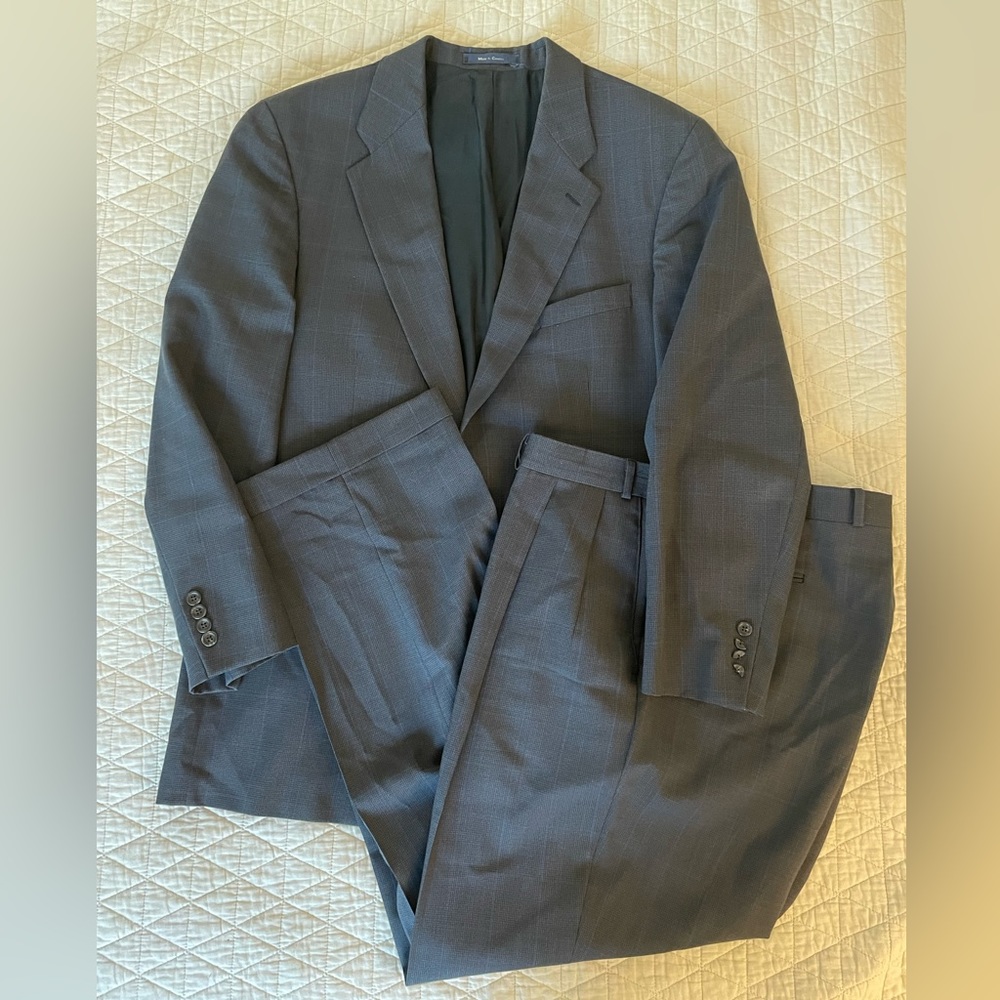 Vintage Polo University by Ralph Lauren Subtle Check Wool Suit Size 46 T